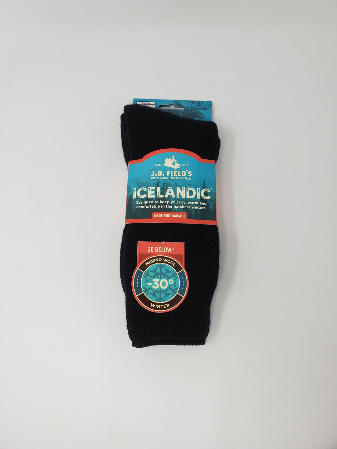 J.B. FIELD'S ICELANDIC "-30 BELOW CLASSIC" MERINO WOOL THERMAL SOCK