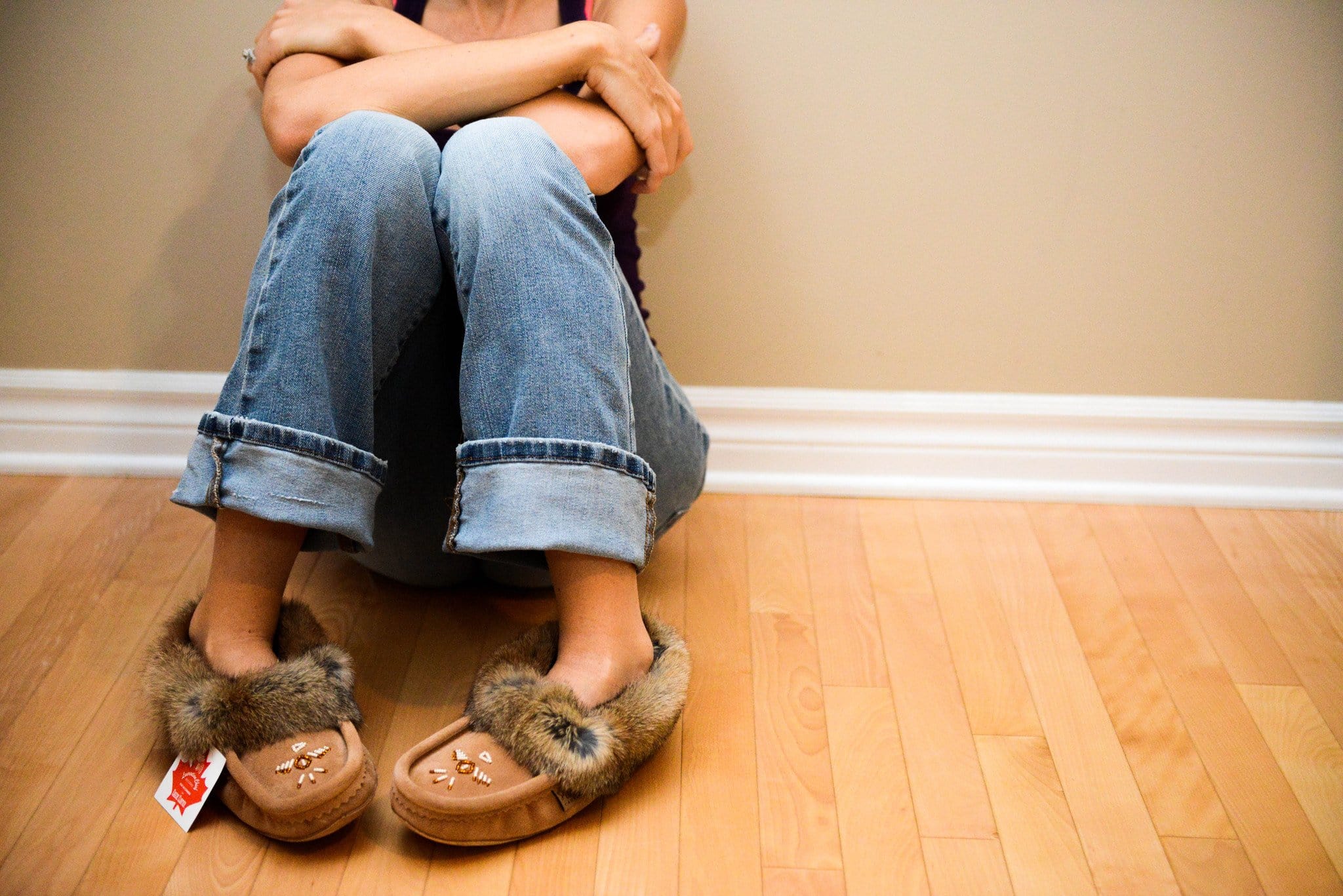 Fur Trimmed Mocassin